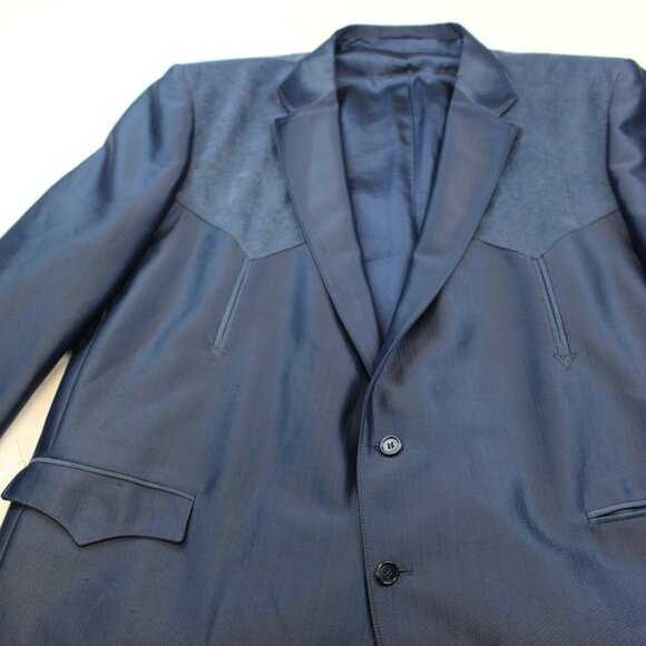 Vintage Circle S Texas Western Boise Two-Button Rodeo Cowboy Blazer Mens 54R - Picture 6 of 12